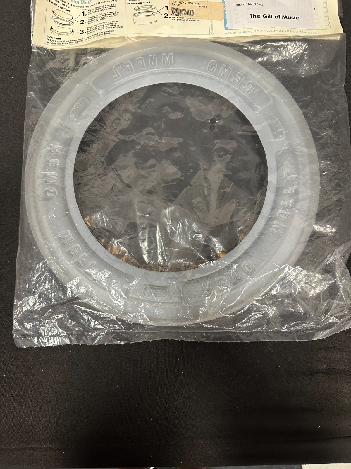 Remo 12" Muff'l Ring for snares, toms, drum kit, muffles sound and overring - Image 2