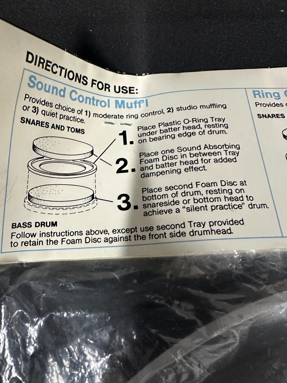 Remo 12" Muff'l Ring for snares, toms, drum kit, muffles sound and overring - Image 4