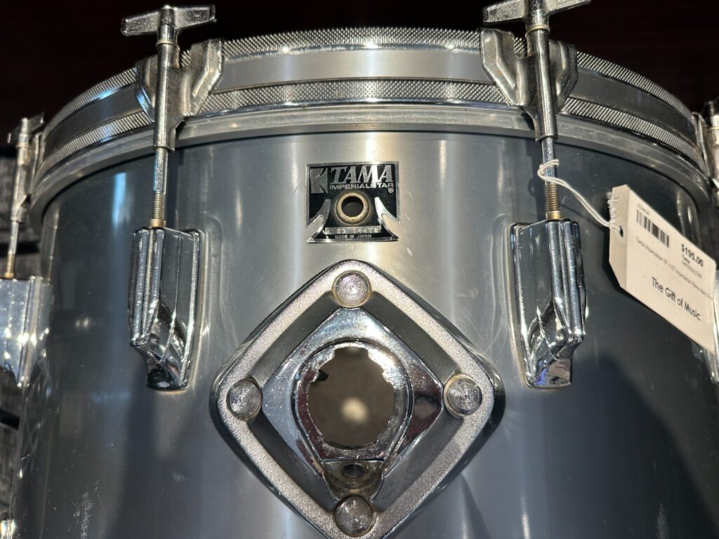 Tama Imperialstar 22"x14" Platina Bass Drum, Silver, Evans black dot head