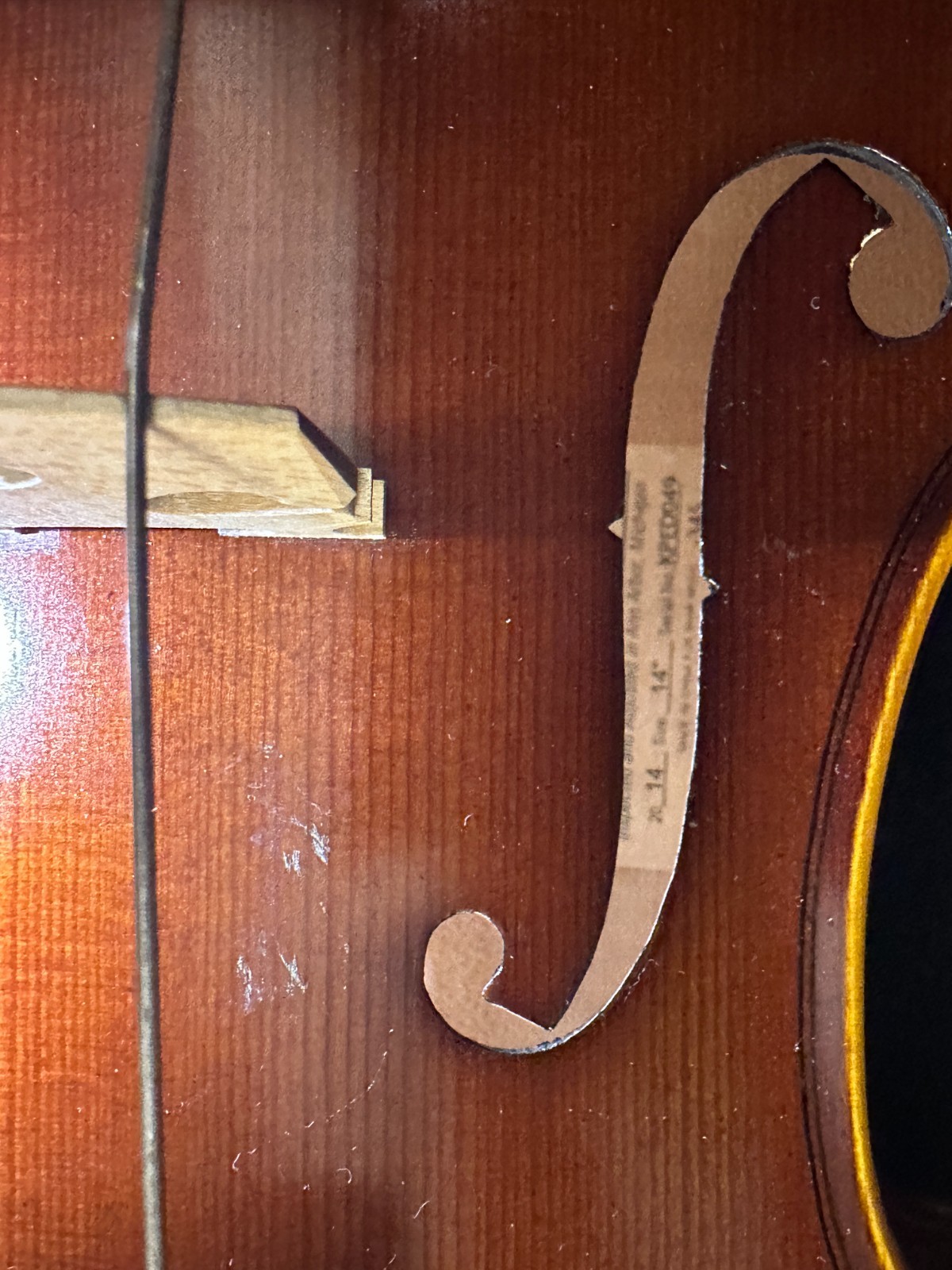 Franz Hoffman Etude 14" Viola Outfit with bow, fine tuners, and padded case - Image 10