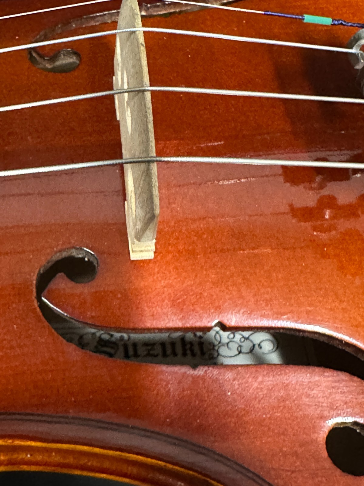 Suzuki Nagoya 220 1/2 size Violin Outfit, made in Japan, comes w/ rosin, new bow - Image 7