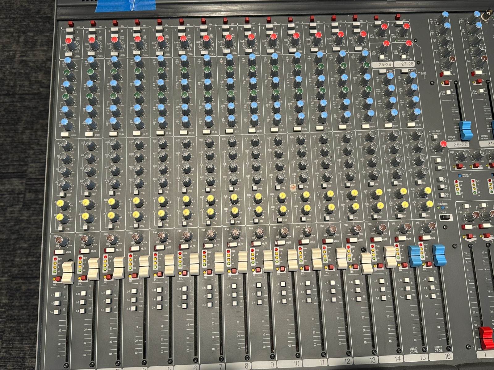 Allen & Heath GL2200 32-Channel Mixing Board, 36"x22"x6", analog, front of house - Image 2