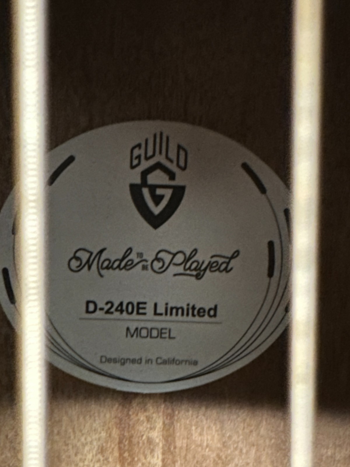 Guild D-240E Limited Acoustic-Electric Guitar with backpack case, Made in USA - Image 5