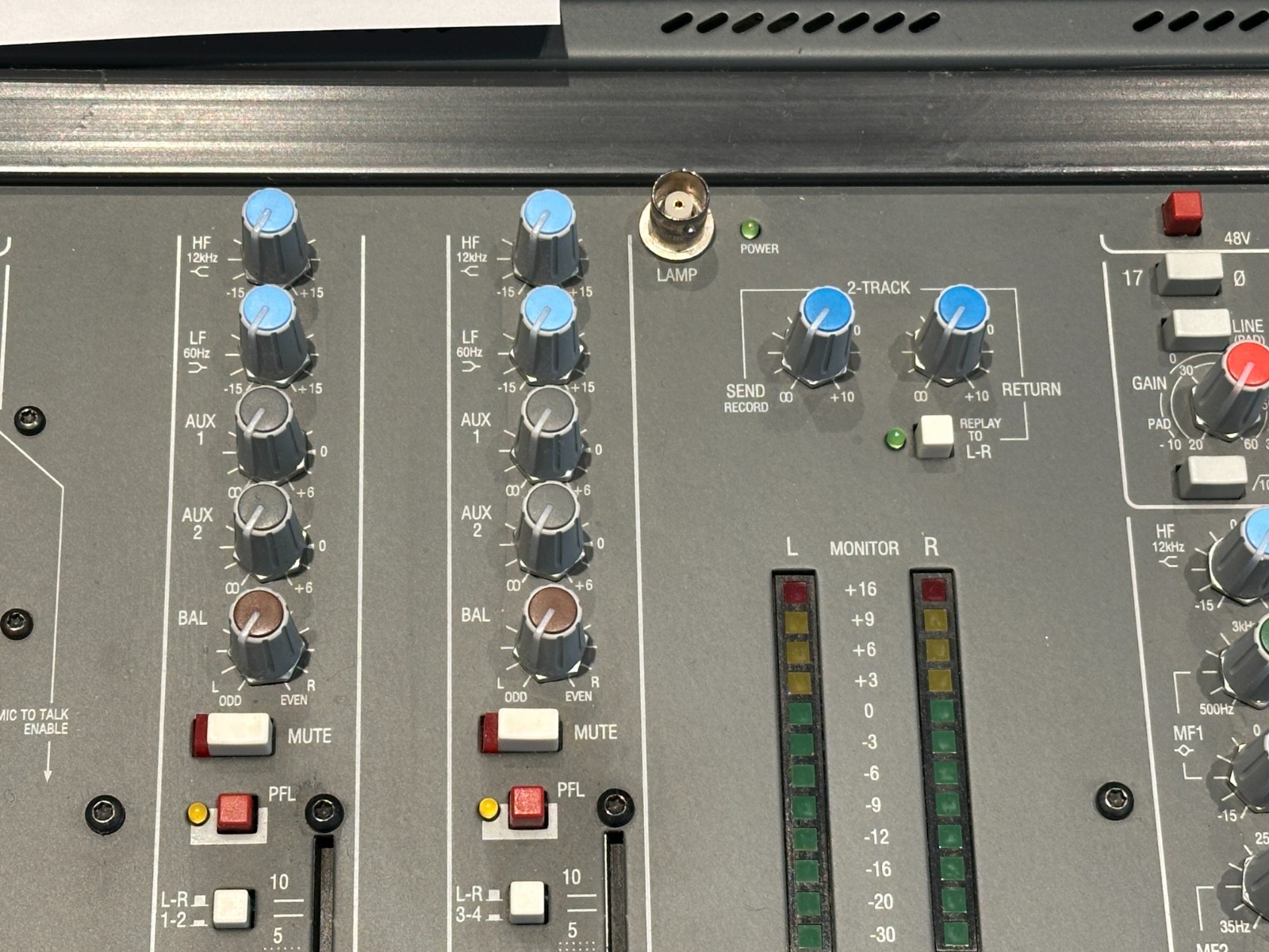 Allen & Heath GL2200 32-Channel Mixing Board, 36"x22"x6", analog, front of house - Image 5