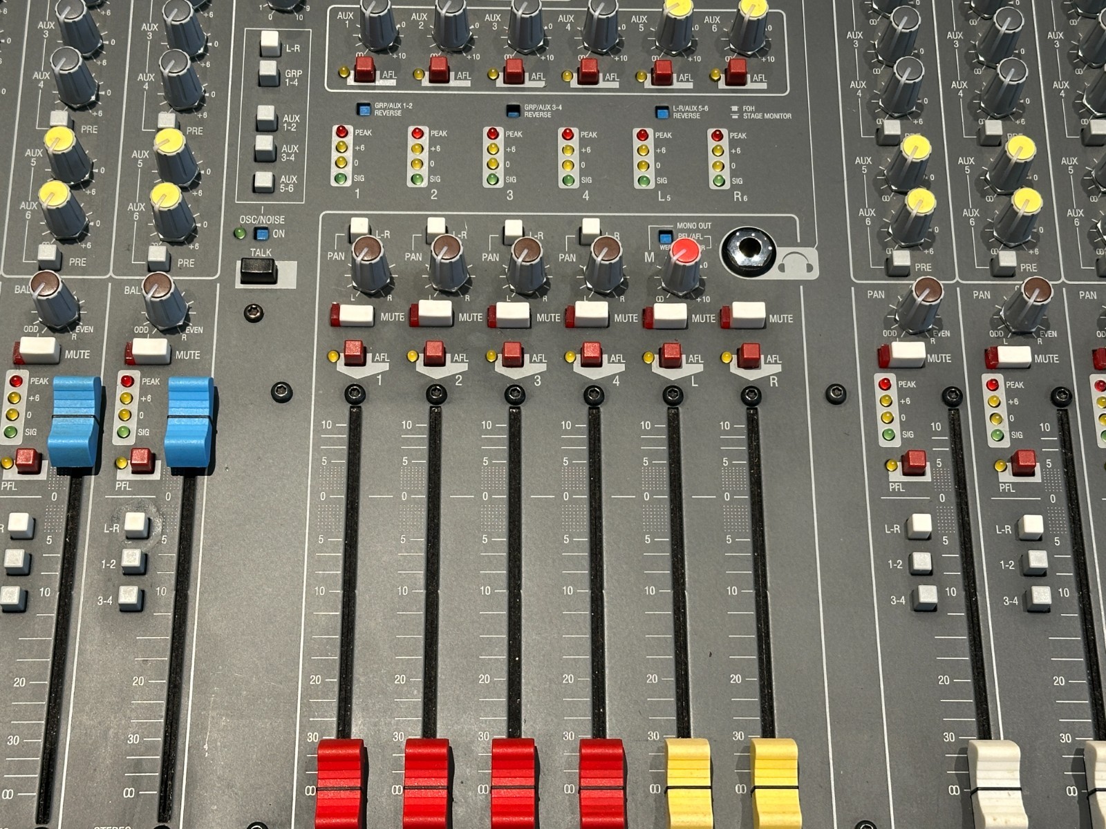 Allen & Heath GL2200 32-Channel Mixing Board, 36"x22"x6", analog, front of house - Image 6