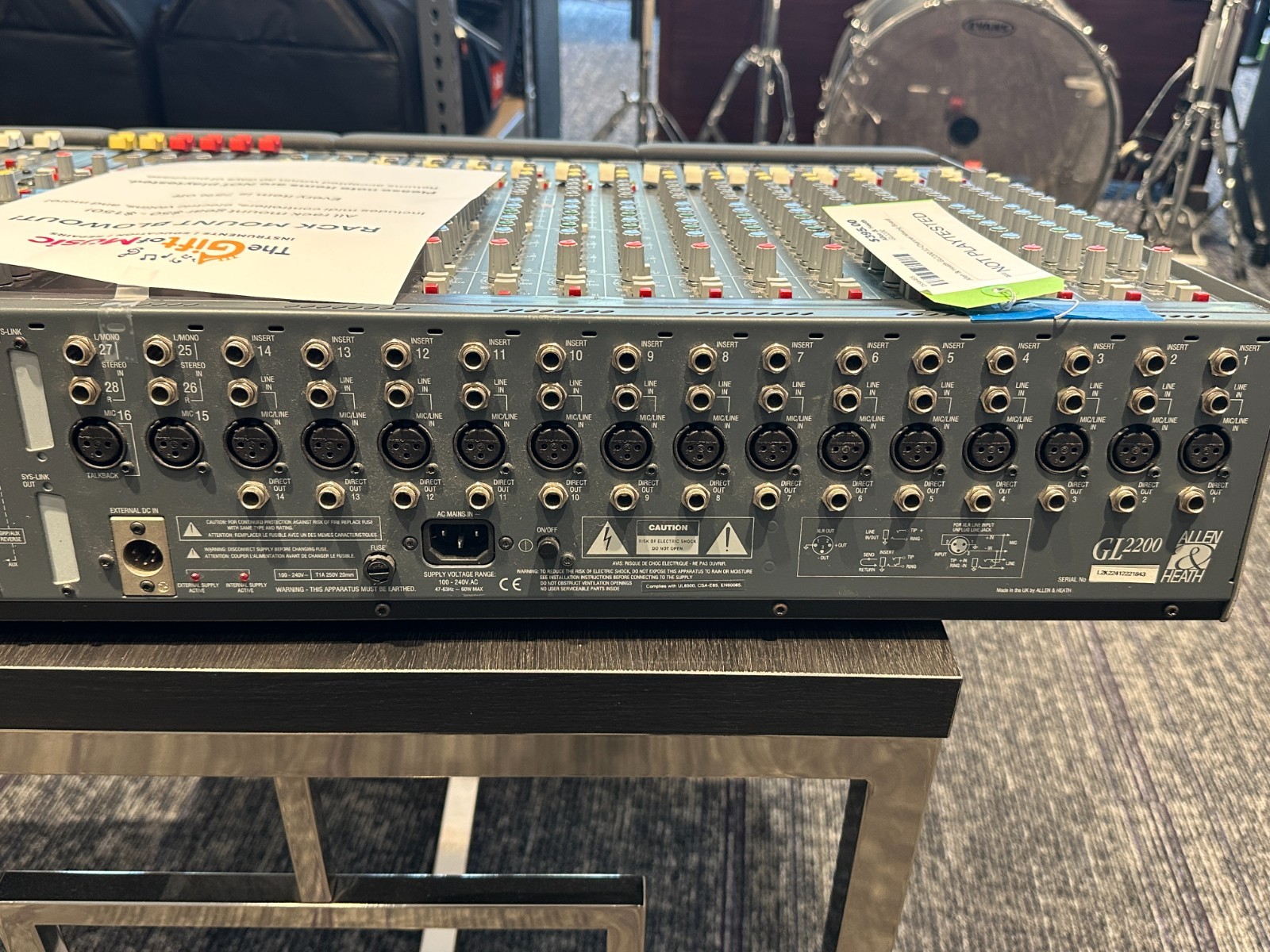 Allen & Heath GL2200 32-Channel Mixing Board, 36"x22"x6", analog, front of house - Image 12
