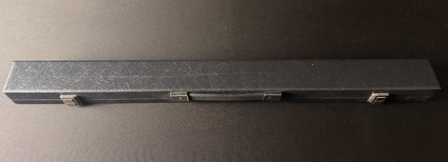 Full size black Violin Bow Case with padding and red interior, silver latches - Image 8