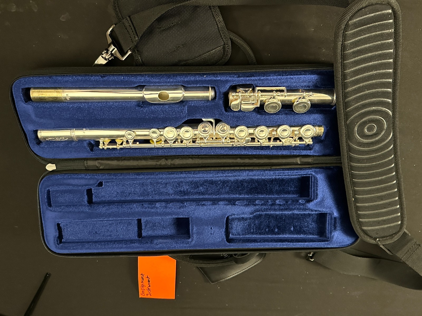 Haynes Schwelm Closed Hole Student Flute, Silver plated, offset G, case w/strap - Image 7