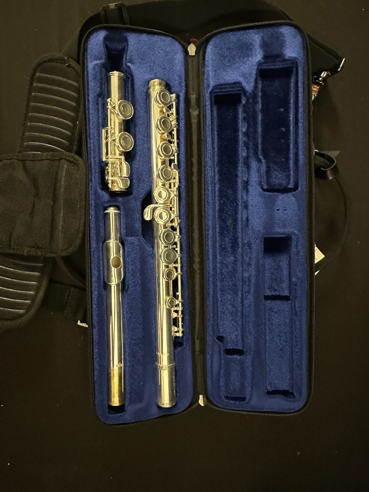 Haynes Schwelm Closed Hole Student Flute, Silver plated, offset G, case w/strap - Image 18