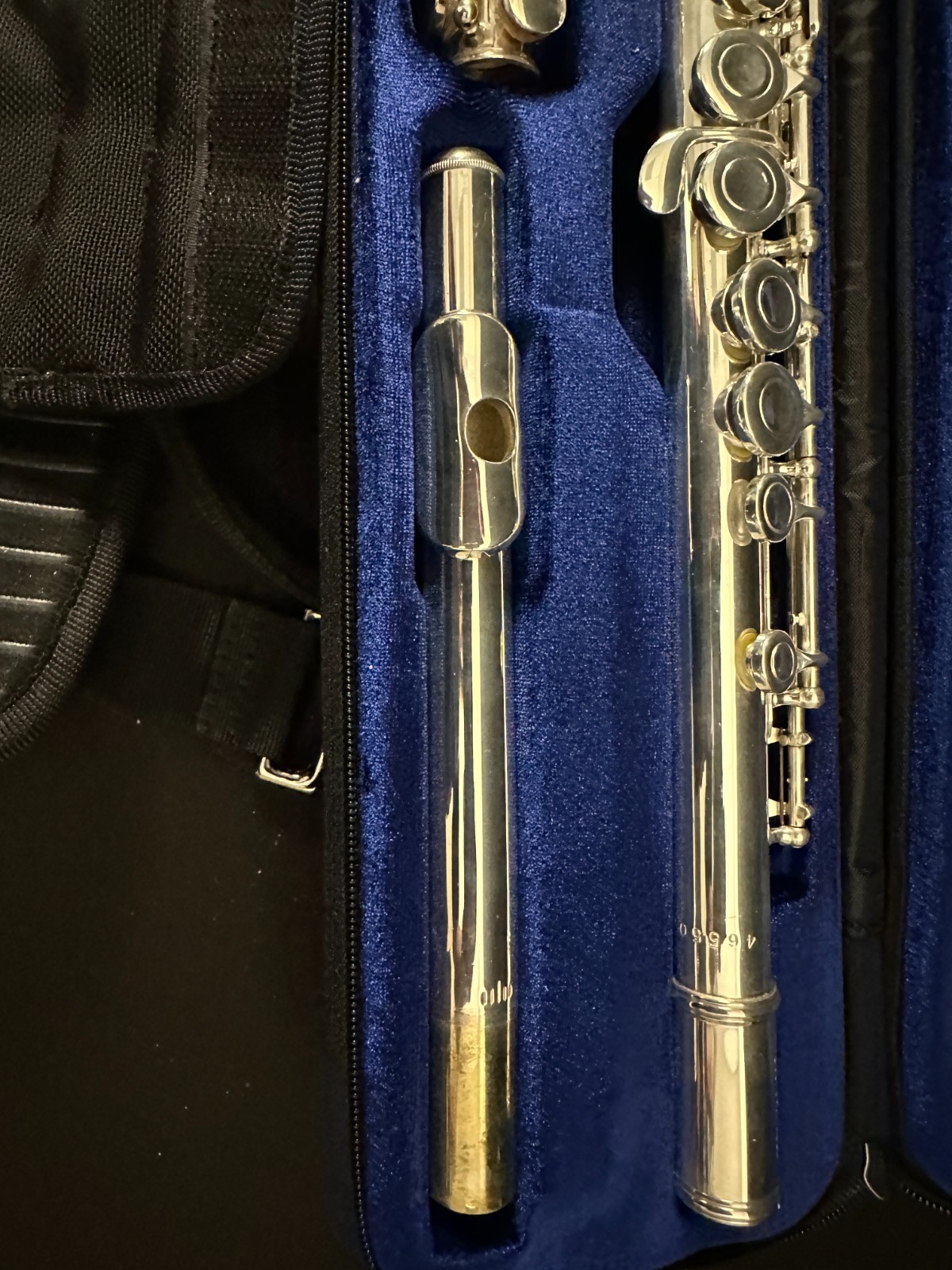 Haynes Schwelm Closed Hole Student Flute, Silver plated, offset G, case w/strap - Image 19
