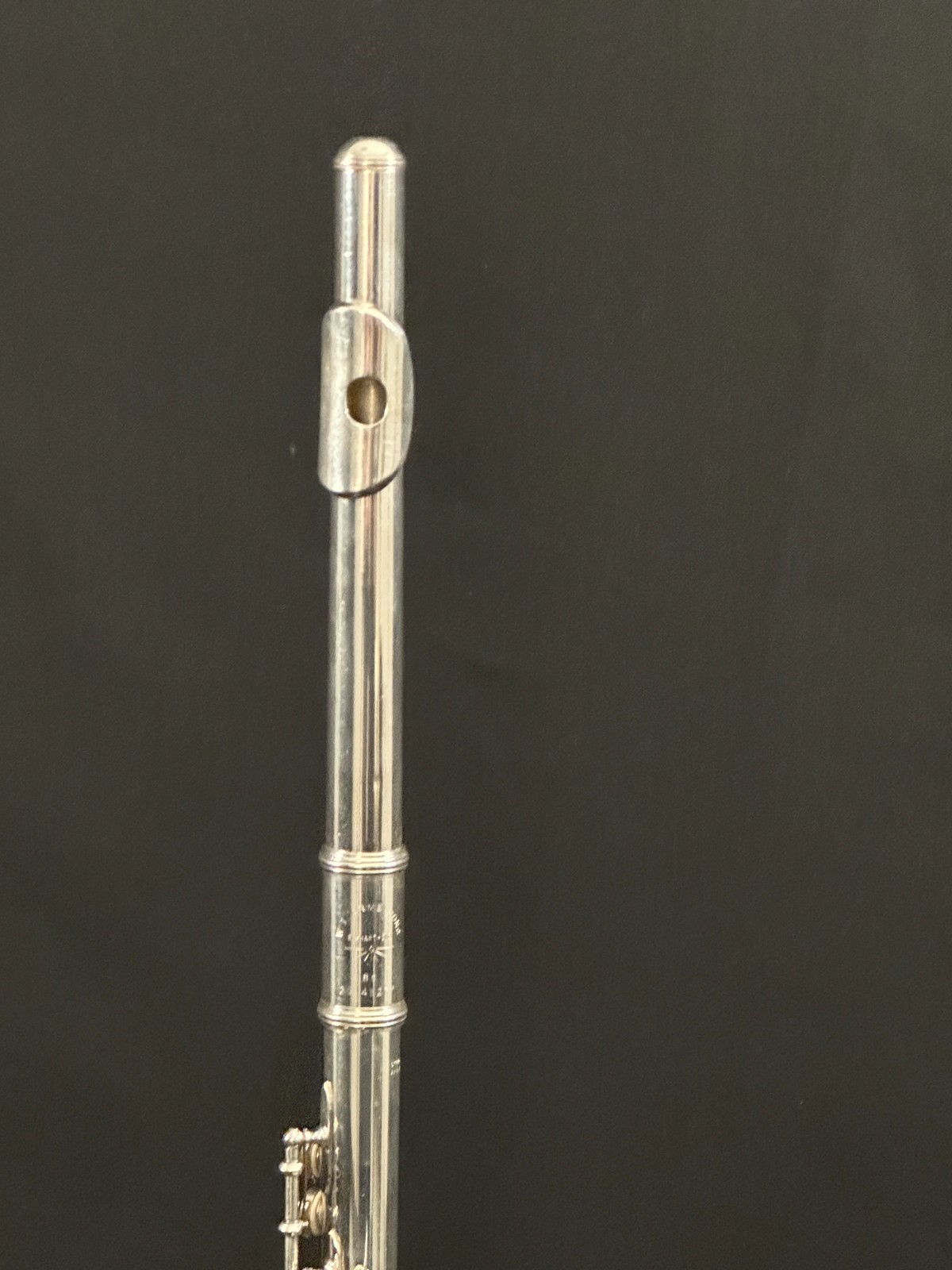 Vintage Armstrong 80 Sterling Silver Open Hole B Foot Flute with case, USA Made - Image 2