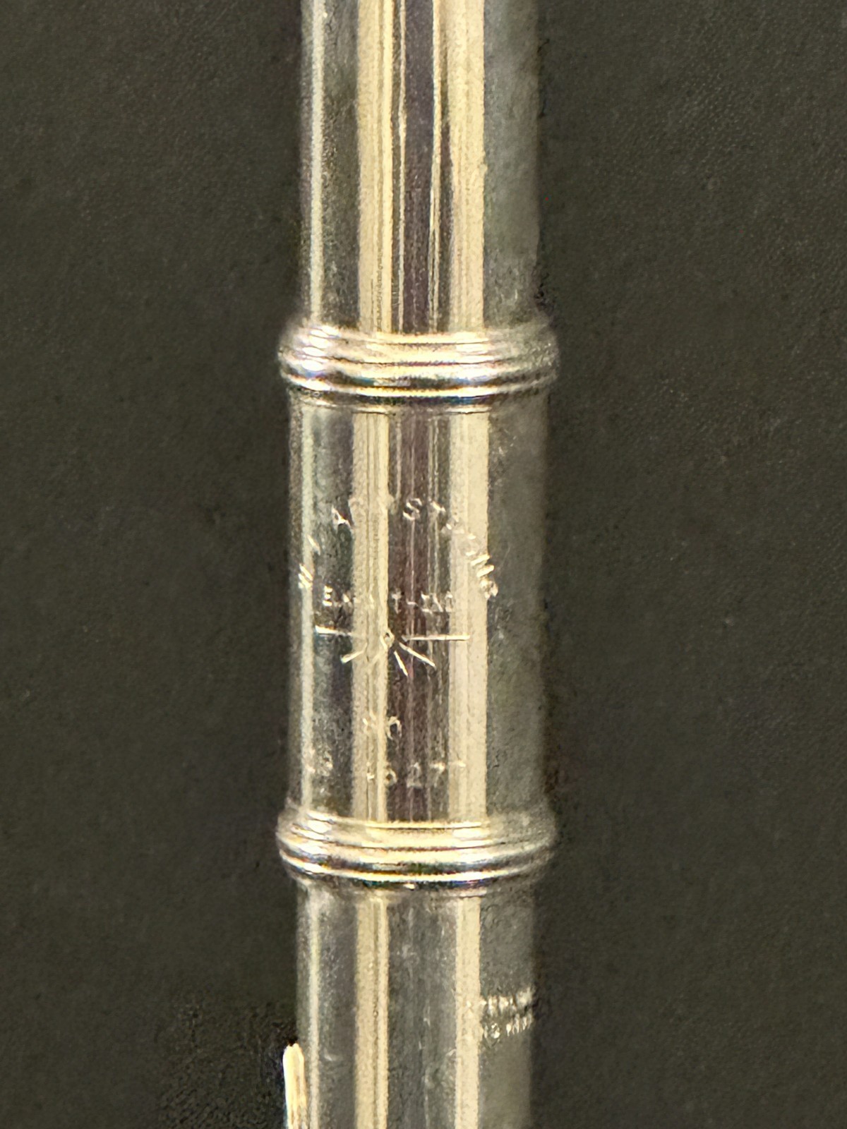 Vintage Armstrong 80 Sterling Silver Open Hole B Foot Flute with case, USA Made - Image 3