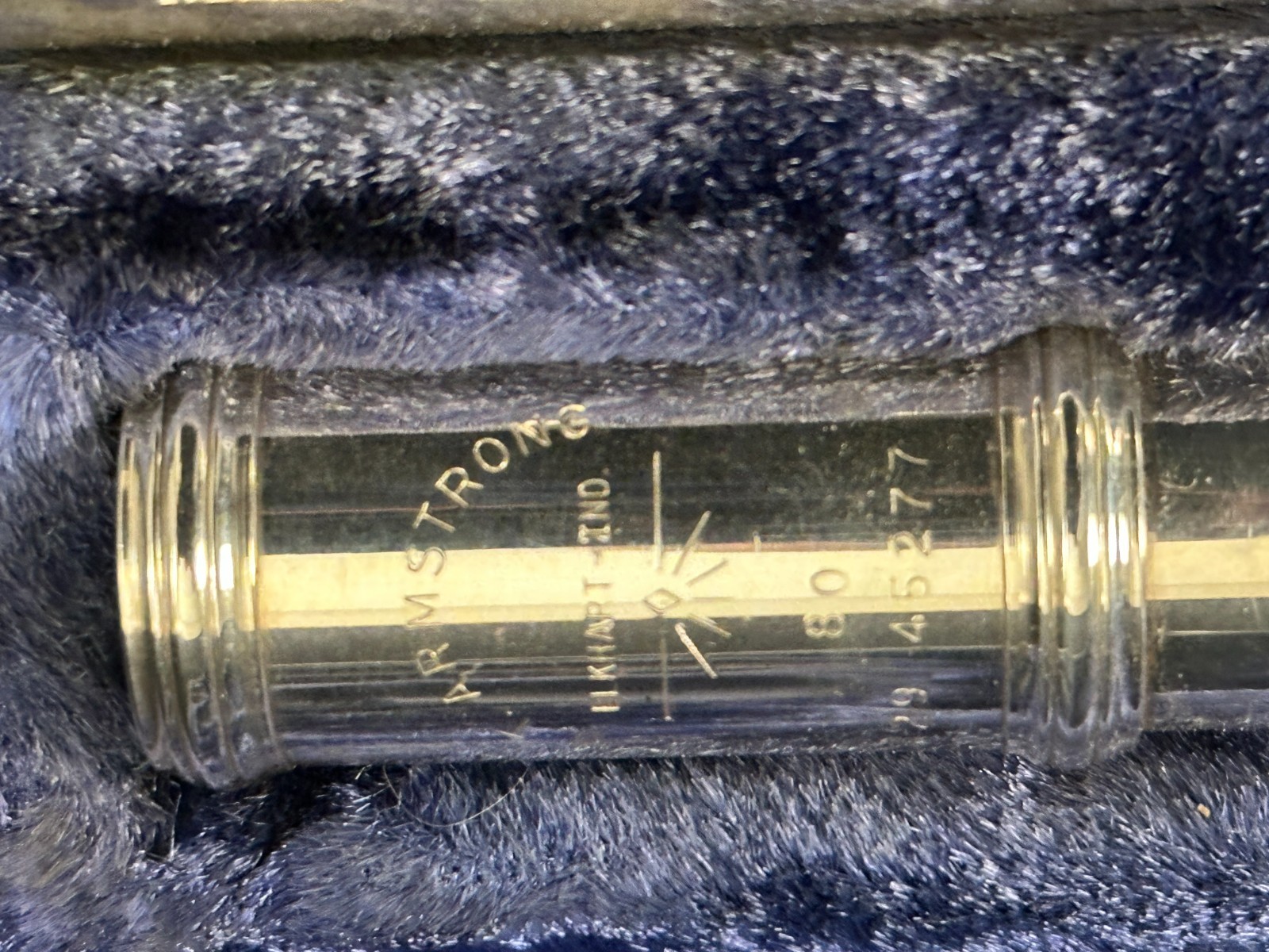 Vintage Armstrong 80 Sterling Silver Open Hole B Foot Flute with case, USA Made - Image 4