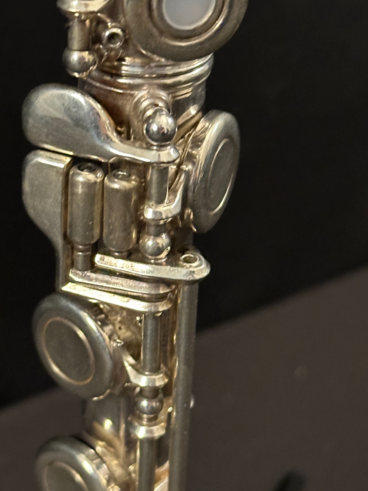 Vintage Armstrong 80 Sterling Silver Open Hole B Foot Flute with case, USA Made - Image 12
