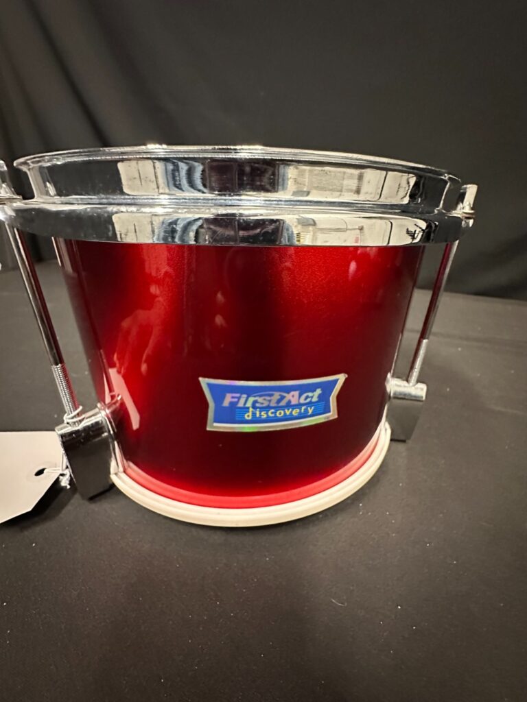 First Act Discovery 8" Red Tom, junior size drum, 5" deep, metal hoops and lugs