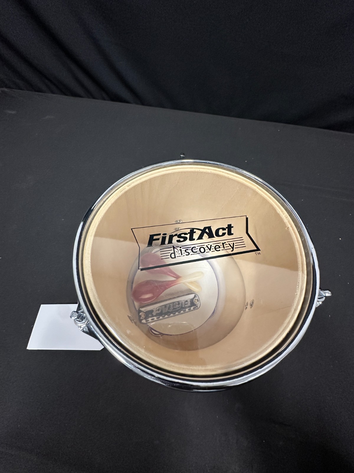First Act Discovery 8" Red Tom, junior size drum, 5" deep, metal hoops and lugs - Image 5