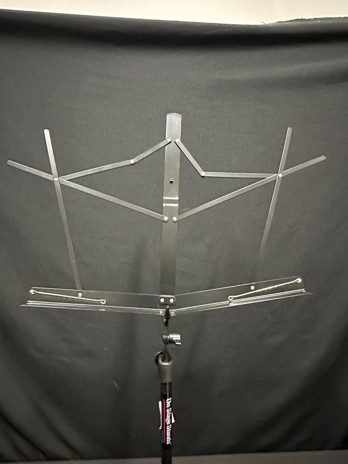 On-Stage Black Folding Adjustable height and base Music Stand with carrying bag