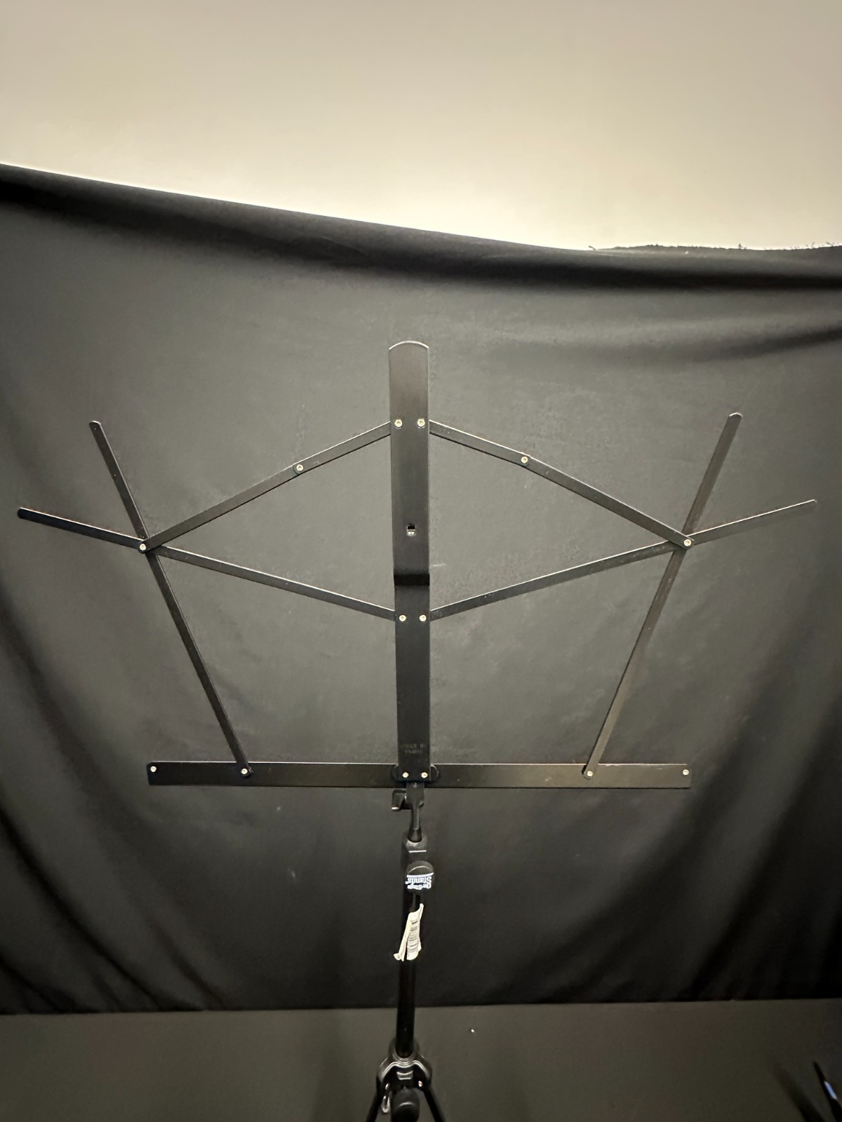 On-Stage Black Folding Adjustable height and base Music Stand with carrying bag - Image 2