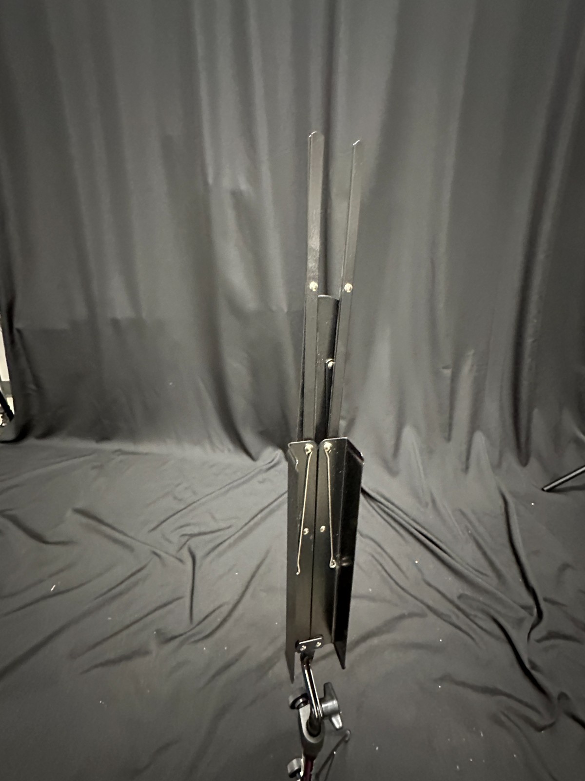 On-Stage Black Folding Adjustable height and base Music Stand with carrying bag - Image 5